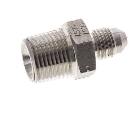 JIC Double Nipple UNF 7/16''-20 x 3/8'' NPT Stainless Steel 210bar (2950.5psi)
