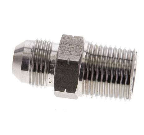 JIC Double Nipple UNF 3/4''-16 x 1/2'' NPT Stainless Steel 210bar (2950.5psi)