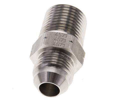 JIC Double Nipple UNF 3/4''-16 x 1/2'' NPT Stainless Steel 210bar (2950.5psi)