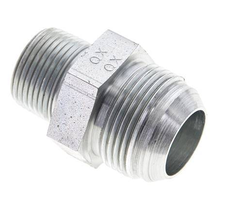 JIC Double Nipple UN 1-5/16''-12 x 3/4'' NPT Steel 170bar (2388.5psi)