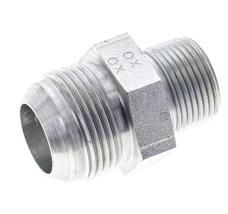 JIC Double Nipple UN 1-5/16''-12 x 3/4'' NPT Steel 170bar (2388.5psi)