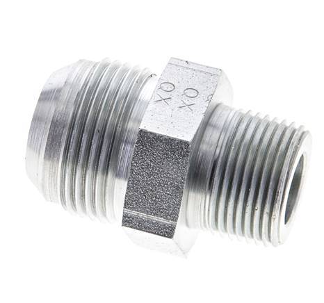 JIC Double Nipple UN 1-5/16''-12 x 3/4'' NPT Steel 170bar (2388.5psi)