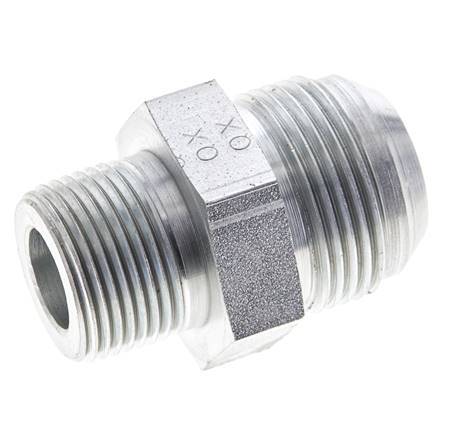 JIC Double Nipple UN 1-5/16''-12 x 3/4'' NPT Steel 170bar (2388.5psi)