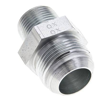 JIC Double Nipple UN 1-5/16''-12 x 3/4'' NPT Steel 170bar (2388.5psi)