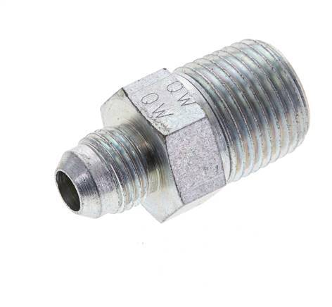 JIC Double Nipple UNF 9/16''-18 x 1/2'' NPT Steel 210bar (2950.5psi) [2 Pieces]