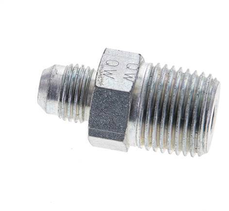 JIC Double Nipple UNF 9/16''-18 x 1/2'' NPT Steel 210bar (2950.5psi) [2 Pieces]