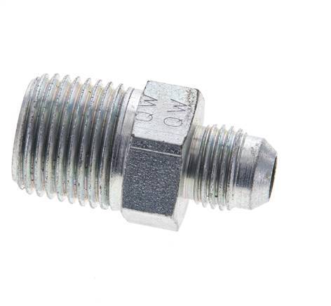JIC Double Nipple UNF 9/16''-18 x 1/2'' NPT Steel 210bar (2950.5psi) [2 Pieces]