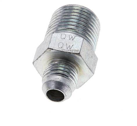 JIC Double Nipple UNF 9/16''-18 x 1/2'' NPT Steel 210bar (2950.5psi) [2 Pieces]