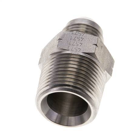 JIC Double Nipple UNF 3/4''-16 x 3/4'' NPT Stainless Steel 170bar (2388.5psi)