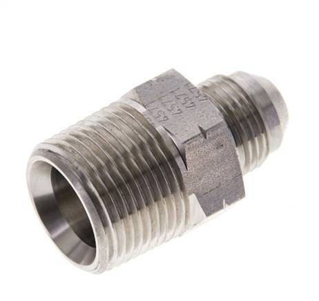 JIC Double Nipple UNF 3/4''-16 x 3/4'' NPT Stainless Steel 170bar (2388.5psi)