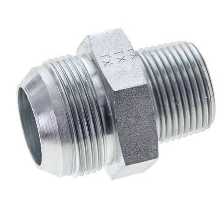 JIC Double Nipple UN 1-5/8''-12 x 1'' NPT Steel 140bar (1967.0psi)