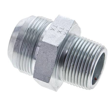JIC Double Nipple UN 1-5/8''-12 x 1'' NPT Steel 140bar (1967.0psi)