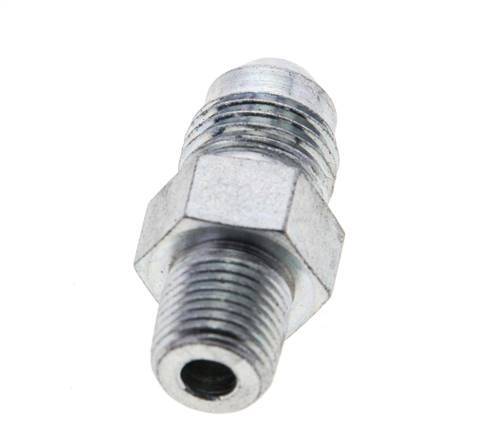 JIC Double Nipple UNF 1/2''-20 x 1/8'' NPT Steel 275bar (3863.75psi) [2 Pieces]