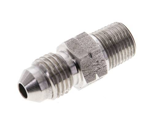 JIC Double Nipple UNF 7/16''-20 x 1/8'' NPT Stainless Steel 310bar (4355.5psi)