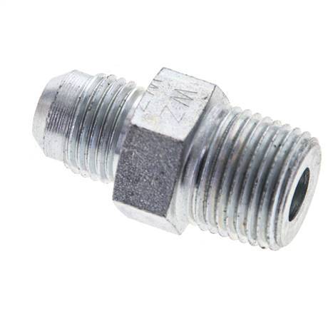 JIC Double Nipple UNF 9/16''-18 x 3/8'' NPT Steel 210bar (2950.5psi) [2 Pieces]