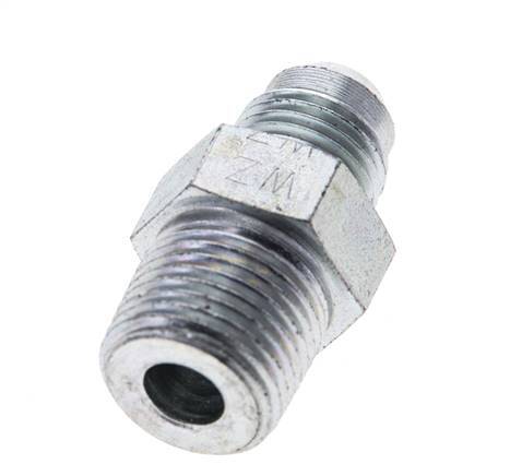 JIC Double Nipple UNF 9/16''-18 x 3/8'' NPT Steel 210bar (2950.5psi) [2 Pieces]