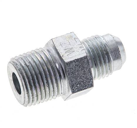 JIC Double Nipple UNF 9/16''-18 x 3/8'' NPT Steel 210bar (2950.5psi) [2 Pieces]
