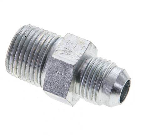 JIC Double Nipple UNF 9/16''-18 x 3/8'' NPT Steel 210bar (2950.5psi) [2 Pieces]
