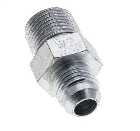 JIC Double Nipple UNF 9/16''-18 x 3/8'' NPT Steel 210bar (2950.5psi) [2 Pieces]