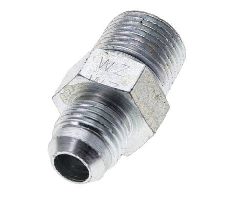 JIC Double Nipple UNF 9/16''-18 x 3/8'' NPT Steel 210bar (2950.5psi) [2 Pieces]