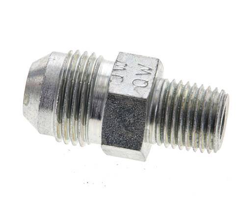 JIC Double Nipple UNF 3/4''-16 x 1/4'' NPT Steel 275bar (3863.75psi) [2 Pieces]