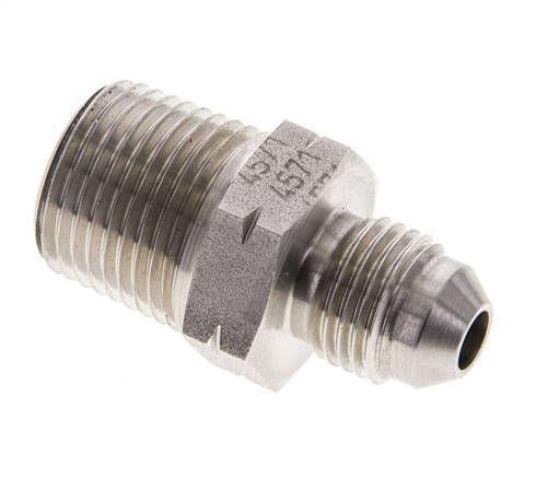 JIC Double Nipple UNF 1/2''-20 x 3/8'' NPT Stainless Steel 210bar (2950.5psi)