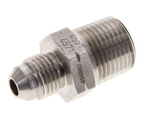 JIC Double Nipple UNF 1/2''-20 x 3/8'' NPT Stainless Steel 210bar (2950.5psi)