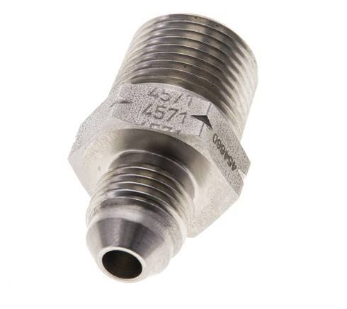 JIC Double Nipple UNF 1/2''-20 x 3/8'' NPT Stainless Steel 210bar (2950.5psi)