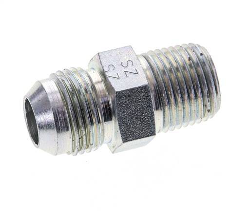 JIC Double Nipple UNF 7/8''-14 x 1/2'' NPT Steel 210bar (2950.5psi) [2 Pieces]