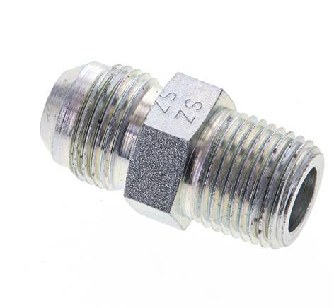 JIC Double Nipple UNF 7/8''-14 x 1/2'' NPT Steel 210bar (2950.5psi) [2 Pieces]