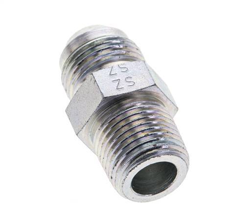 JIC Double Nipple UNF 7/8''-14 x 1/2'' NPT Steel 210bar (2950.5psi) [2 Pieces]