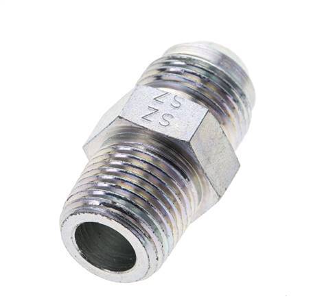 JIC Double Nipple UNF 7/8''-14 x 1/2'' NPT Steel 210bar (2950.5psi) [2 Pieces]