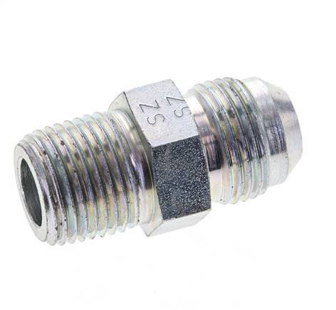 JIC Double Nipple UNF 7/8''-14 x 1/2'' NPT Steel 210bar (2950.5psi) [2 Pieces]
