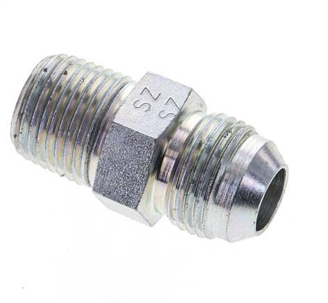 JIC Double Nipple UNF 7/8''-14 x 1/2'' NPT Steel 210bar (2950.5psi) [2 Pieces]