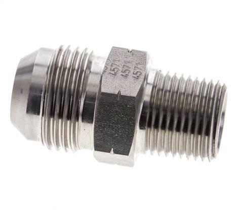 JIC Double Nipple UN 1-1/16''-12 x 1/2'' NPT Stainless Steel 210bar (2950.5psi)