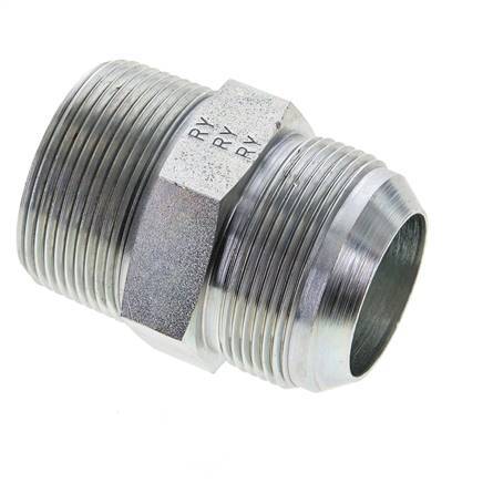 JIC Double Nipple UN 1-7/8''-12 x 1 1/2'' NPT Steel 80bar (1124.0psi)