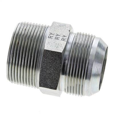 JIC Double Nipple UN 1-7/8''-12 x 1 1/2'' NPT Steel 80bar (1124.0psi)