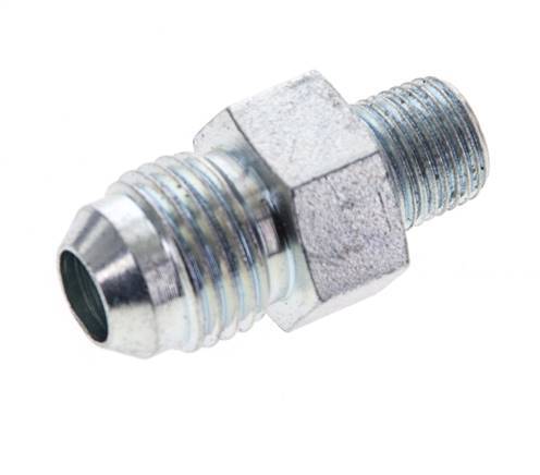 JIC Double Nipple UNF 9/16''-18 x 1/8'' NPT Steel 275bar (3863.75psi) [2 Pieces]