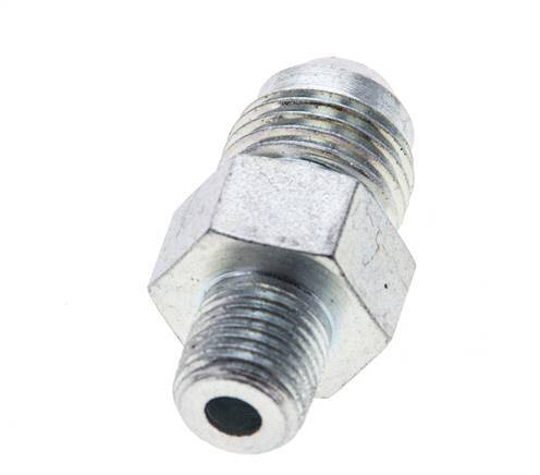 JIC Double Nipple UNF 9/16''-18 x 1/8'' NPT Steel 275bar (3863.75psi) [2 Pieces]