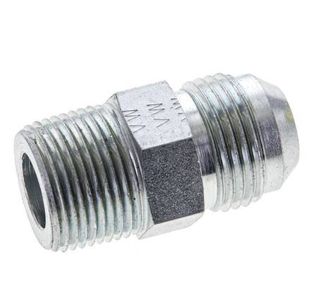 JIC Double Nipple UN 1-1/16''-12 x 3/4'' NPT Steel 170bar (2388.5psi)