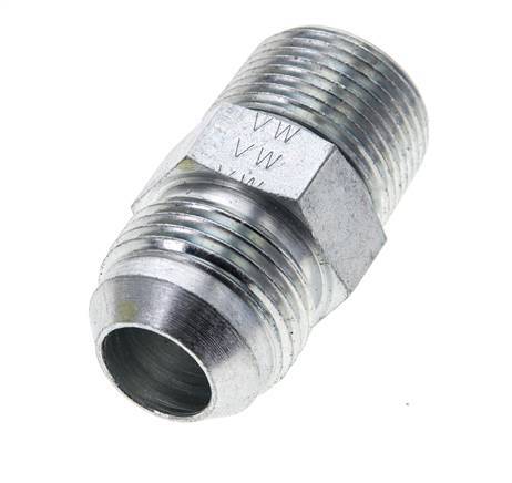 JIC Double Nipple UN 1-1/16''-12 x 3/4'' NPT Steel 170bar (2388.5psi)