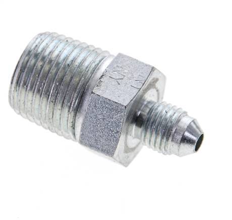 JIC Double Nipple UNF 7/16''-20 x 1/2'' NPT Steel 210bar (2950.5psi) [2 Pieces]