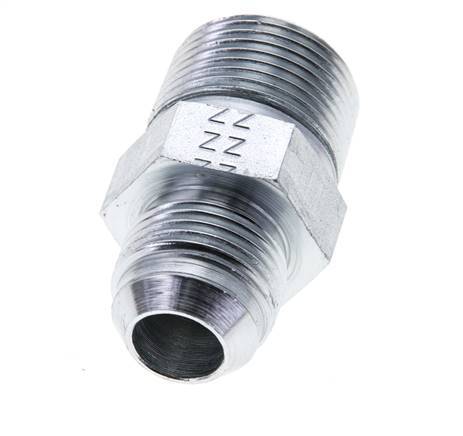 JIC Double Nipple UNF 7/8''-14 x 3/4'' NPT Steel 170bar (2388.5psi)