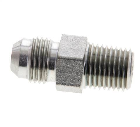 JIC Double Nipple UNF 9/16''-18 x 1/4'' NPT Steel 275bar (3863.75psi) [2 Pieces]