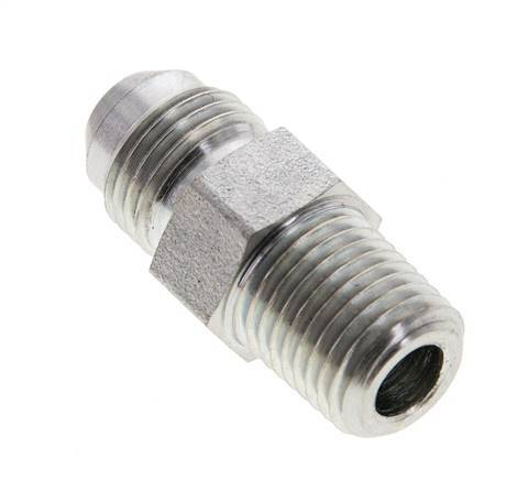 JIC Double Nipple UNF 9/16''-18 x 1/4'' NPT Steel 275bar (3863.75psi) [2 Pieces]