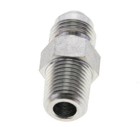 JIC Double Nipple UNF 9/16''-18 x 1/4'' NPT Steel 275bar (3863.75psi) [2 Pieces]