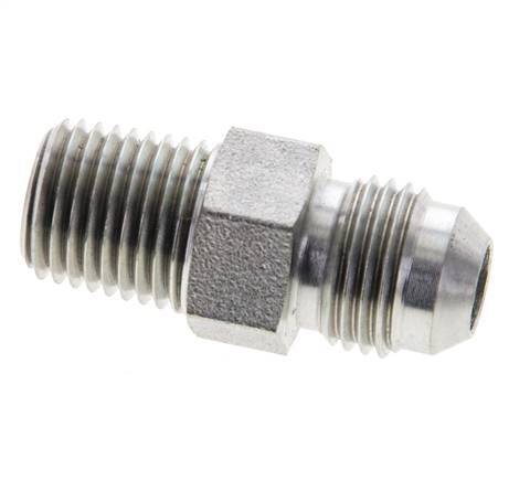JIC Double Nipple UNF 9/16''-18 x 1/4'' NPT Steel 275bar (3863.75psi) [2 Pieces]
