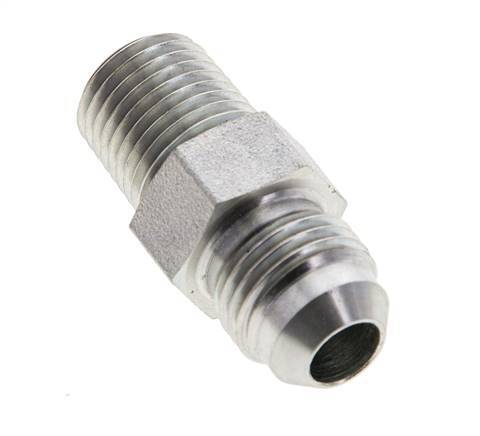 JIC Double Nipple UNF 9/16''-18 x 1/4'' NPT Steel 275bar (3863.75psi) [2 Pieces]