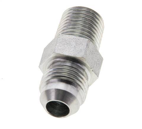 JIC Double Nipple UNF 9/16''-18 x 1/4'' NPT Steel 275bar (3863.75psi) [2 Pieces]