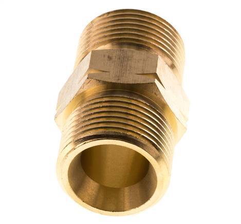 Espiga doble G3/4'' Macho x Macho Izquierda Latón 16bar (224.8psi) 27mm Hex.